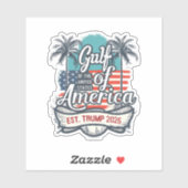 Sticker Drapeau américain du golfe des États-Unis Trump 20 (Feuille)