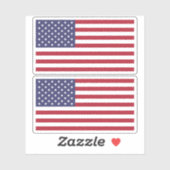 Sticker drapeau américain - ensemble de deux (Feuille)