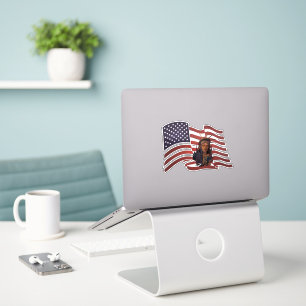 Sticker Drapeau américain et statue de la liberté