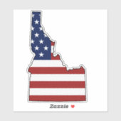 Sticker Drapeau américain Idaho (Feuille)