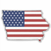 Sticker Drapeau américain Iowa (Devant)