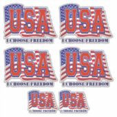 Sticker Drapeau américain Je choisis Liberté Patriotique (Devant)