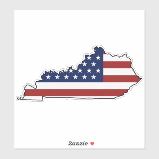 Sticker Drapeau américain Kentucky (Feuille)