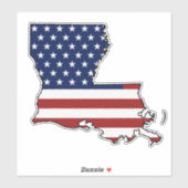 Sticker Drapeau américain Louisiane (Feuille)