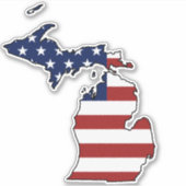 Sticker Drapeau américain Michigan (Devant)