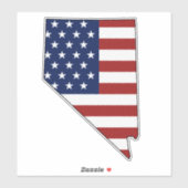 Sticker Drapeau américain Nevada (Feuille)