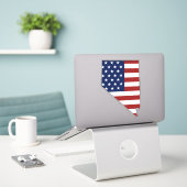 Sticker Drapeau américain Nevada (Ordinateur portable sur le bureau)
