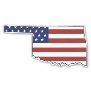 Sticker Drapeau américain Oklahoma