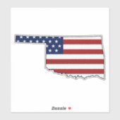 Sticker Drapeau américain Oklahoma (Feuille)