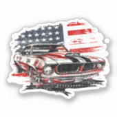 Sticker Drapeau Américain Patriotique  (Recto)