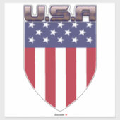 Sticker Drapeau américain patriotique (Feuille)
