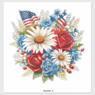 Sticker Drapeau américain patriotique fête de l'indépendan