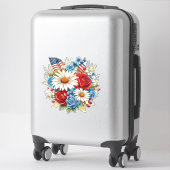 Sticker Drapeau américain patriotique fête de l'indépendan (Sur valise)