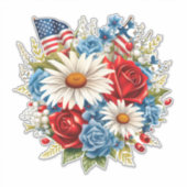 Sticker Drapeau américain patriotique fête de l'indépendan (Devant)