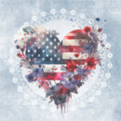 Sticker Drapeau américain patriotique fête de l'indépendan (Devant)