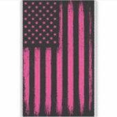 Sticker Drapeau Américain Rose (Devant)