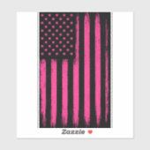 Sticker Drapeau Américain Rose (Feuille)