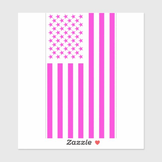 Sticker Drapeau américain rose (Feuille)