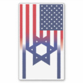 Sticker Drapeau américain Stand With Israel (Devant)