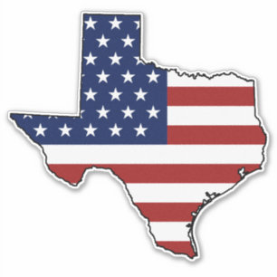 Sticker Drapeau américain Texas