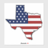 Sticker Drapeau américain Texas (Feuille)