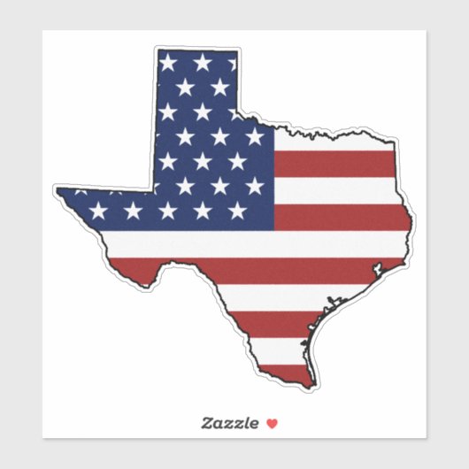 Sticker Drapeau américain Texas (Feuille)