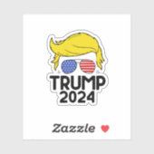 Sticker Drapeau américain Trump 2024 (Feuille)