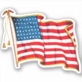 Sticker Drapeau américain vintage (Devant)