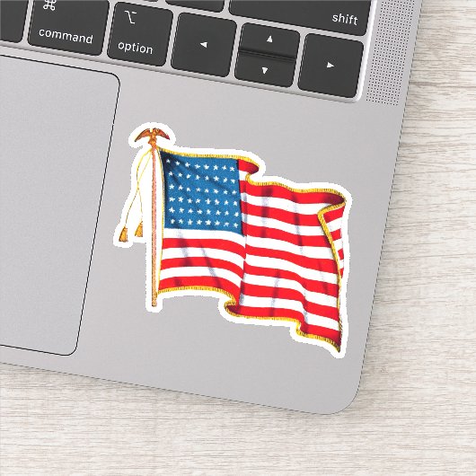 Sticker Drapeau américain vintage (Détail)