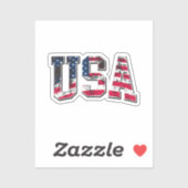 Sticker Drapeau américain Vintage (Feuille)