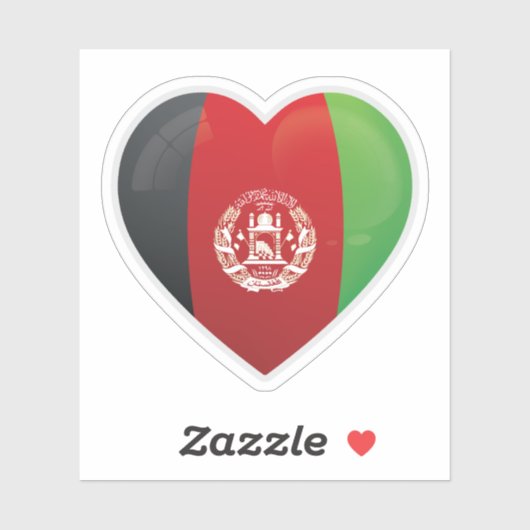 Sticker Drapeau Amour Afganistan (Feuille)