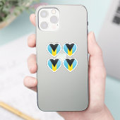 Sticker Drapeau amoureux des Bahamas (Téléphone)