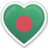Sticker Drapeau amoureux du Bangladesh (Recto)