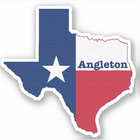 Sticker Drapeau Angleton Texas (Devant)