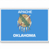 Sticker Drapeau Apache Oklahoma (Devant)