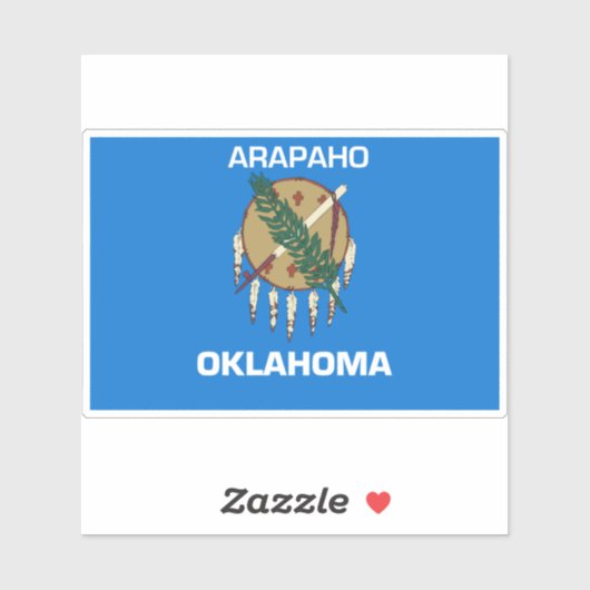 Sticker Drapeau Arapaho Oklahoma (Feuille)