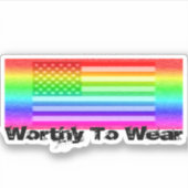 Sticker Drapeau Arc-En-Ciel - À Porter (Devant)