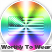 Sticker Drapeau Arc-En-Ciel - À Porter (Recto)