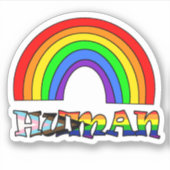 Sticker Drapeau arc-en-ciel de fierté ou de soutien LGBTQ+ (Devant)