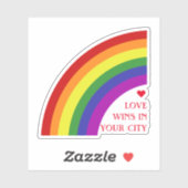 Sticker Drapeau arc-en-ciel de la fierté (Feuille)