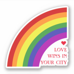 Sticker Drapeau arc-en-ciel de la fierté