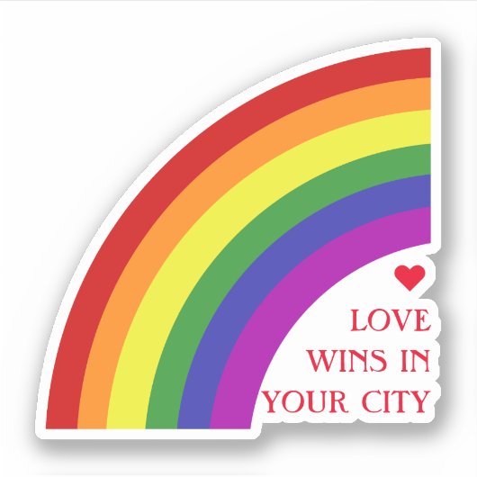 Sticker Drapeau arc-en-ciel de la fierté (Devant)