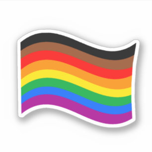 Sticker Drapeau arc-en-ciel de Philly Pride