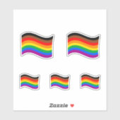Sticker Drapeau arc-en-ciel de Philly Pride (Feuille)