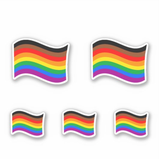 Sticker Drapeau arc-en-ciel de Philly Pride (Devant)