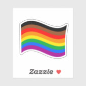 Sticker Drapeau arc-en-ciel de Philly Pride (Feuille)