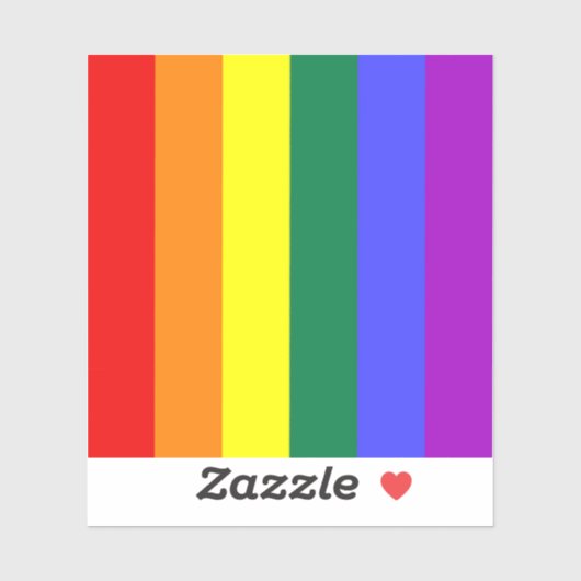 Sticker Drapeau arc-en-ciel gay pride (Feuille)