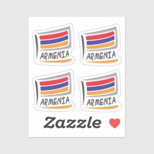 Sticker Drapeau Arménie Pride X (Feuille)