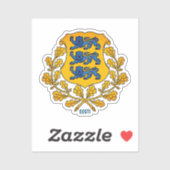 Sticker Drapeau/armoiries de l'Estonie (Feuille)