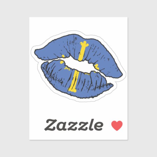 Sticker Drapeau Asturias Asturian Lipstick Lover (Feuille)